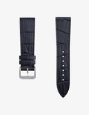 Black Embossed Alligator Leather Strap 18mm-21mm