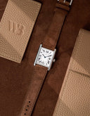 Brown Suede Leather Strap - 17-21mm