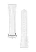 39MM White Alligator Leather Strap
