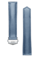 39mm Metallic Blue Leather Strap