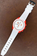 Curved Rubber Strap - White